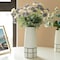 Fabulaxe 9.5 H Ceramic Modern Painted Grid Tapered Flower Table Vase, Black and White QI004059.L - alternate 2